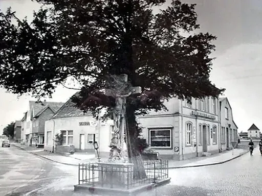 Das Gasthaus an der Kreuzung mit Bußmanns Krüüß, um 1950